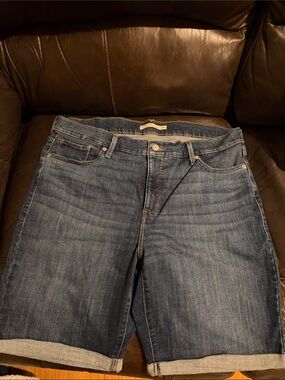 Levi's Blue Boyfriend Denim Shorts